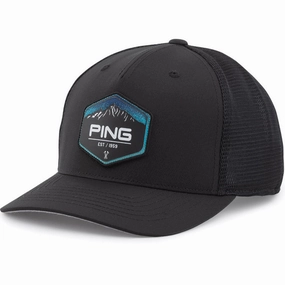 Sleek Option Bright Accents Ping Summit Patch Cap - Black