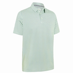 Wrinkle Resistant Texture Flexible Shoulder Seams Callaway Trademark Polo Shirt - Foam Green