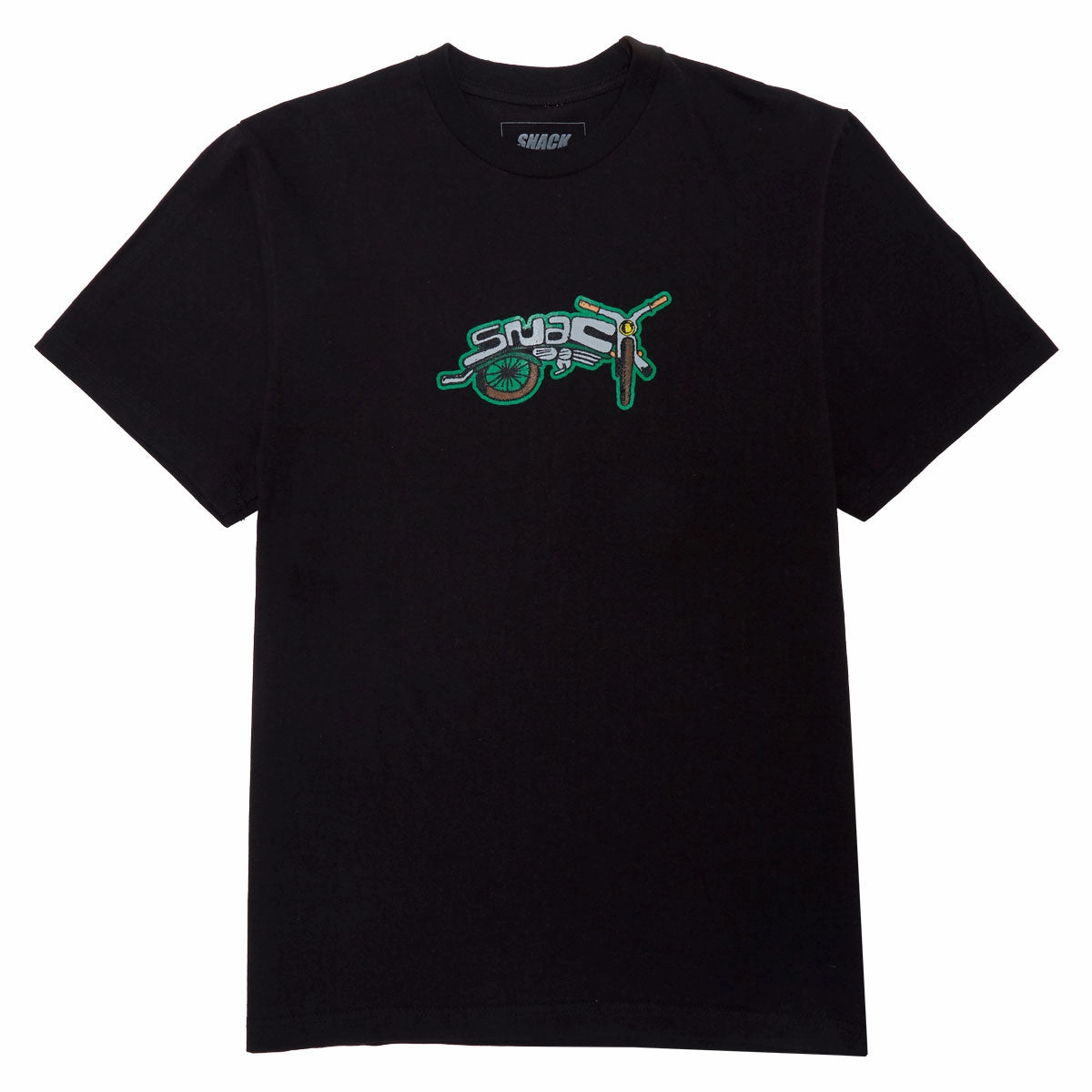 Snack Two-Stroke T-Shirt - Black Easy Fit Wear Smart Casual