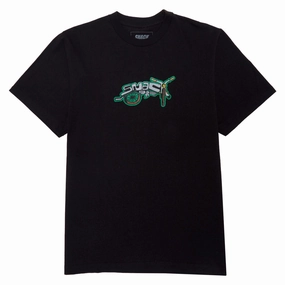 Snack Two-Stroke T-Shirt - Black Easy Fit Wear Smart Casual
