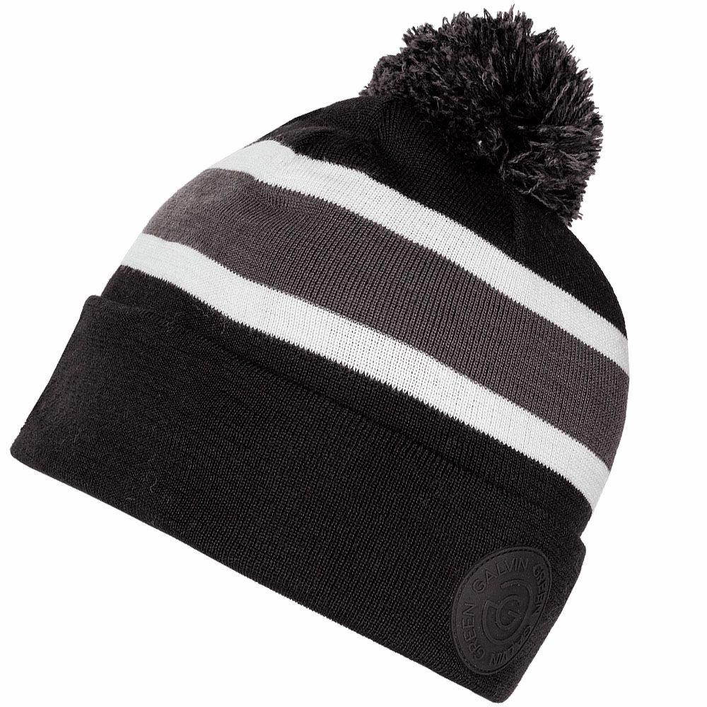Galvin Green Leighton Interface-1 Beanie - Black/Forged Iron/White Summer Style