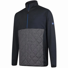Handmade product hook practicality Island Green 1/4 Zip Wind Jacket - Black/Charcoal Marl/Turquoise