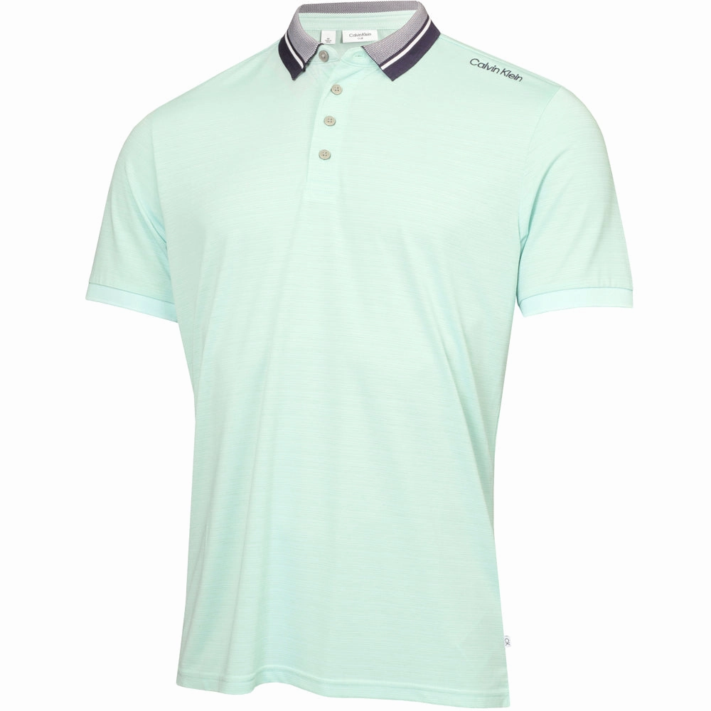 Calvin Klein Parramore Polo Shirt - Aqua Simple and Cozy spandex blend