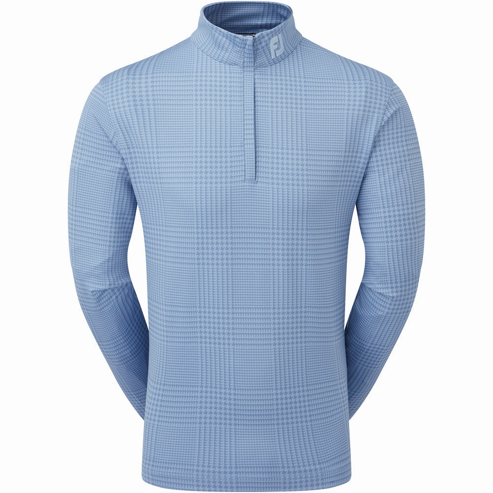 Autumn Wear FootJoy Glen Plaid Print Chillout Pullover - Storm