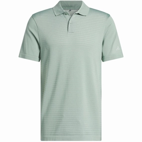 Modern Layering adidas Ultimate365 Tour Seamless Polo Shirt - Silver Green