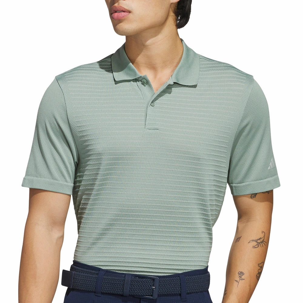 adidas Ultimate365 Tour Seamless Polo Shirt - Silver Green Seasonal Wear