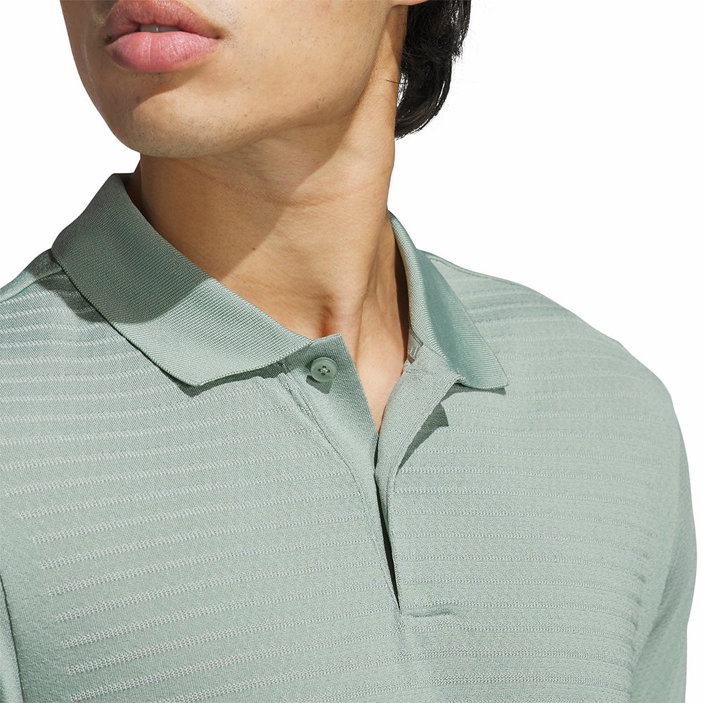 adidas Ultimate365 Tour Seamless Polo Shirt - Silver Green Cool Layering