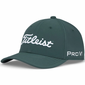 Retro feel Wide brim Titleist Junior Tour Performance Cap - Eucalyptus/White