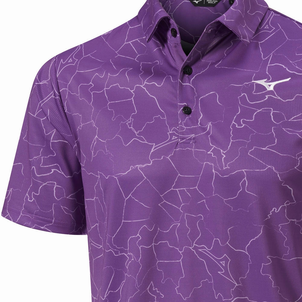 Mizuno Fragma Polo Shirt - Royal Lilac Eco Friendly Material
