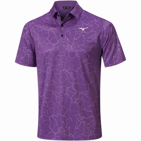 Versatile Look Mizuno Fragma Polo Shirt - Royal Lilac