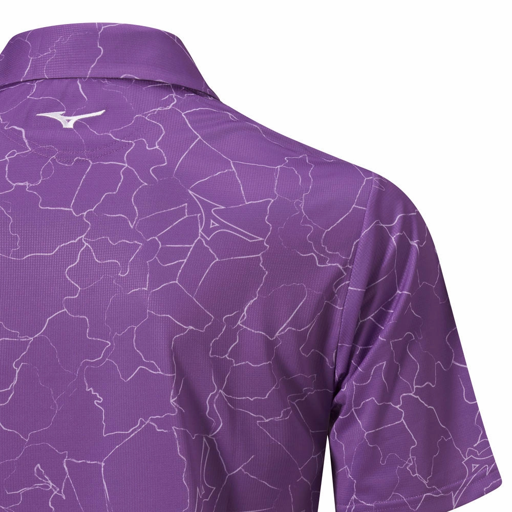 Stone Wash Process Stylish Essential Mizuno Fragma Polo Shirt - Royal Lilac
