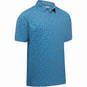 Callaway All Over Micro Novelty Polo Shirt - Vallarta Blue Sleek Design