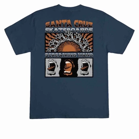 Santa Cruz Screaming Connect T-Shirt - Blue Dusk vacation wear