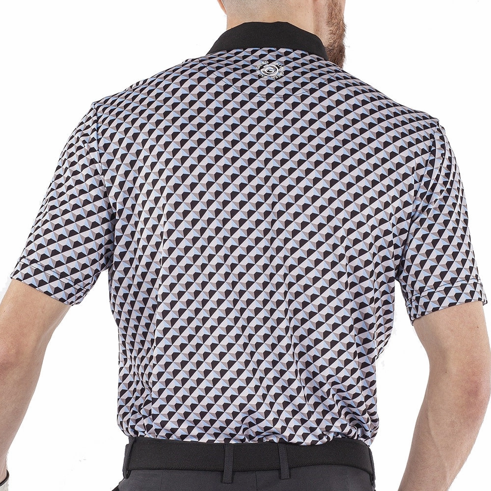 Fashionable Layer Galvin Green Mercer Ventil8  Polo Shirt - Black/Blue Bell/Sharkskin