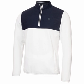 Calvin Klein Atlantic Hybrid 1/2 Zip Pullover - White Seasonal Trend product semi formal appeal