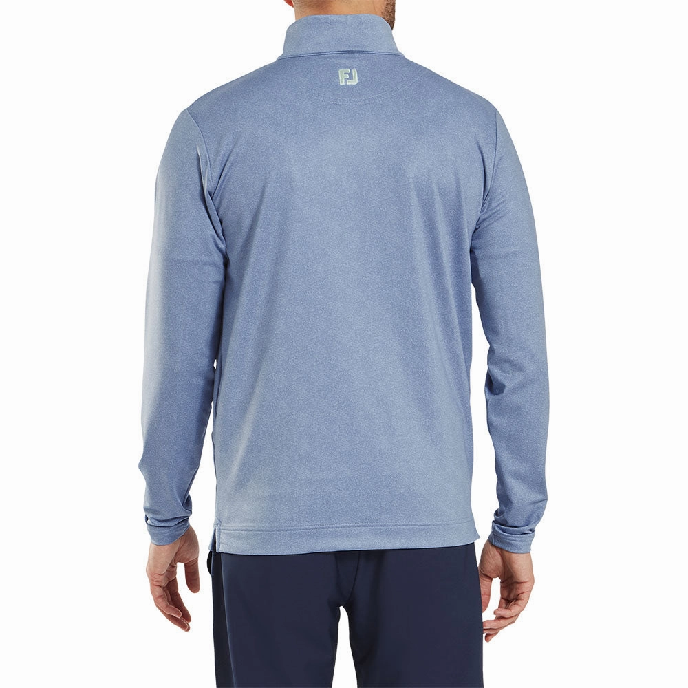 workout wear Moisture wicking FootJoy Speckle Print Chill-Out Pullover - Blue Jay