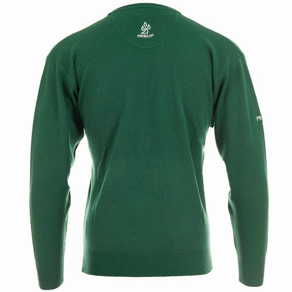 ProQuip Lambswool Water Repellent V Neck Golf Sweater - Grove Green product after sales service
