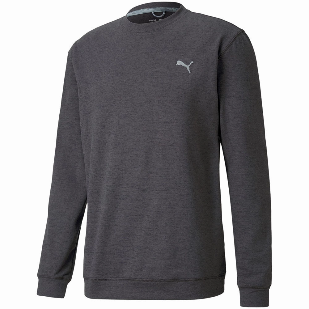Puma Cloudspun Crewneck Sweater - Black Heather Everyday Wear Versatile Layer