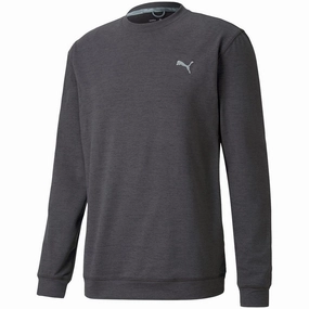 Puma Cloudspun Crewneck Sweater - Black Heather Everyday Wear Versatile Layer