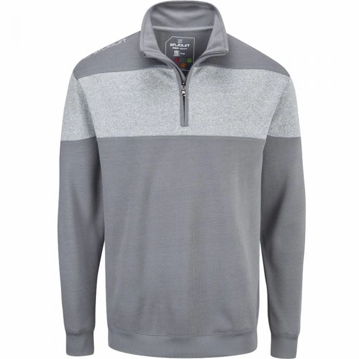 solo wear Performance Ready Stuburt Evolve Performance 1/4 Zip Sweater - Storm
