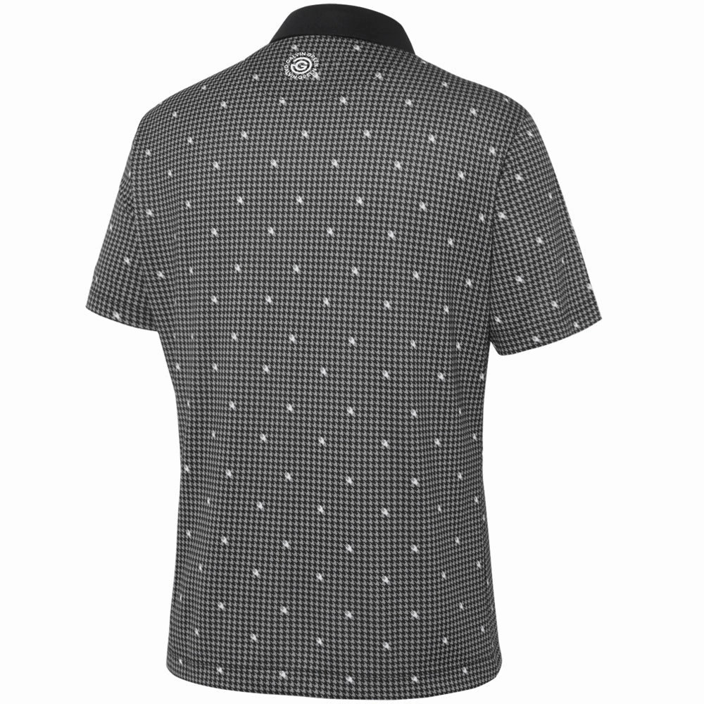 Galvin Green Marley Polo Shirt - Sharkskin/Black Simple Comfort Wear Microfiber Blend