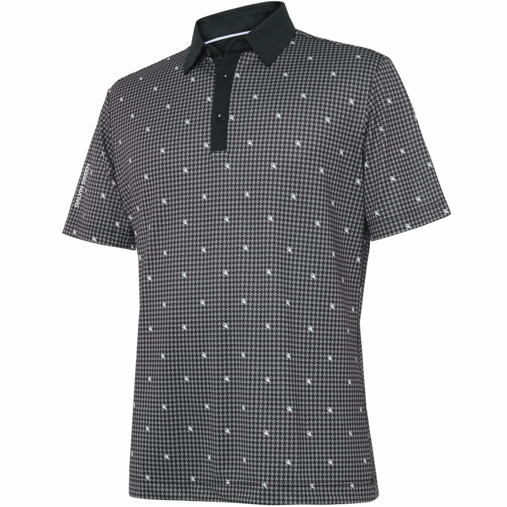 Galvin Green Marley Polo Shirt - Sharkskin/Black Soft Touch Chic Fashion