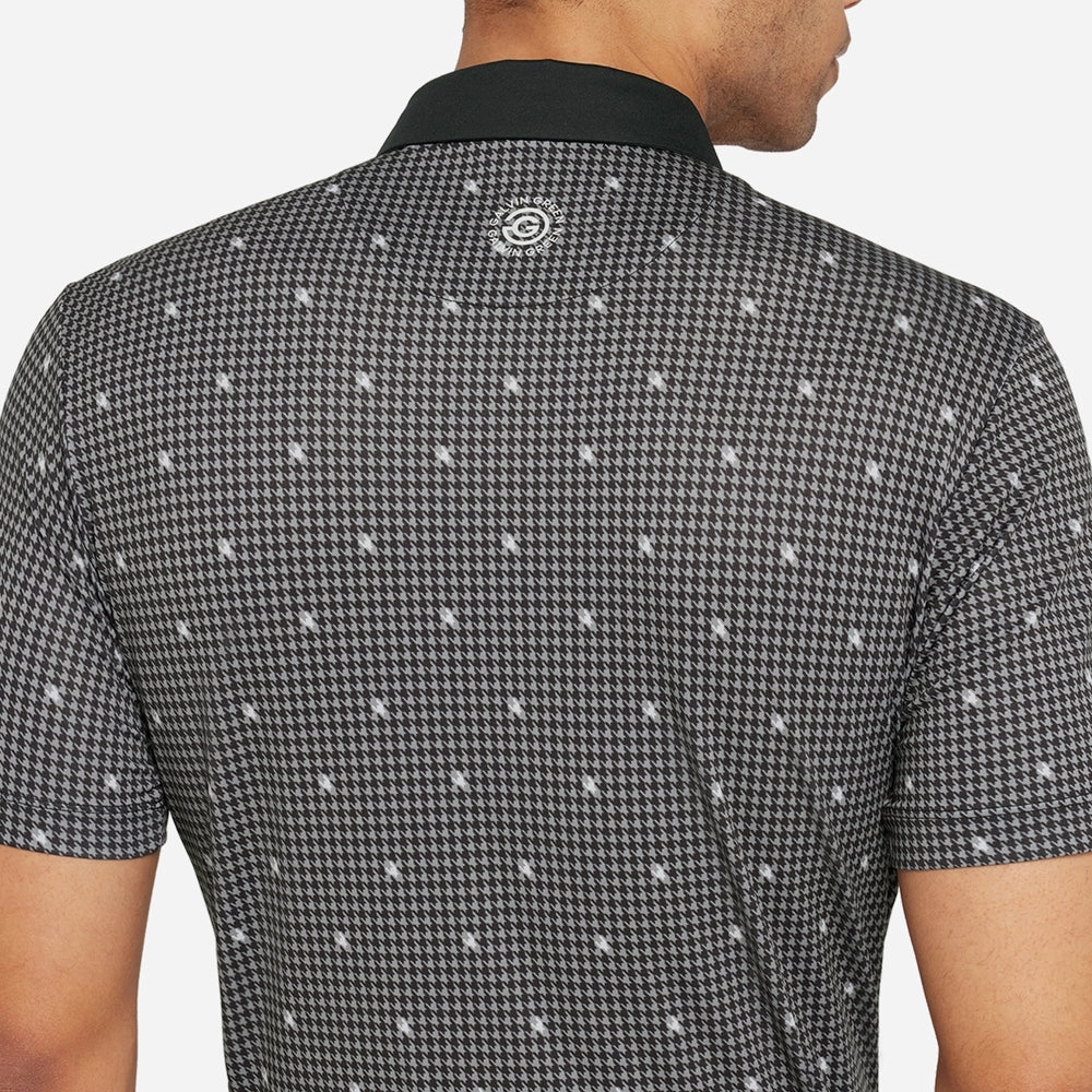 Galvin Green Marley Polo Shirt - Sharkskin/Black Set In Sleeve Active Style