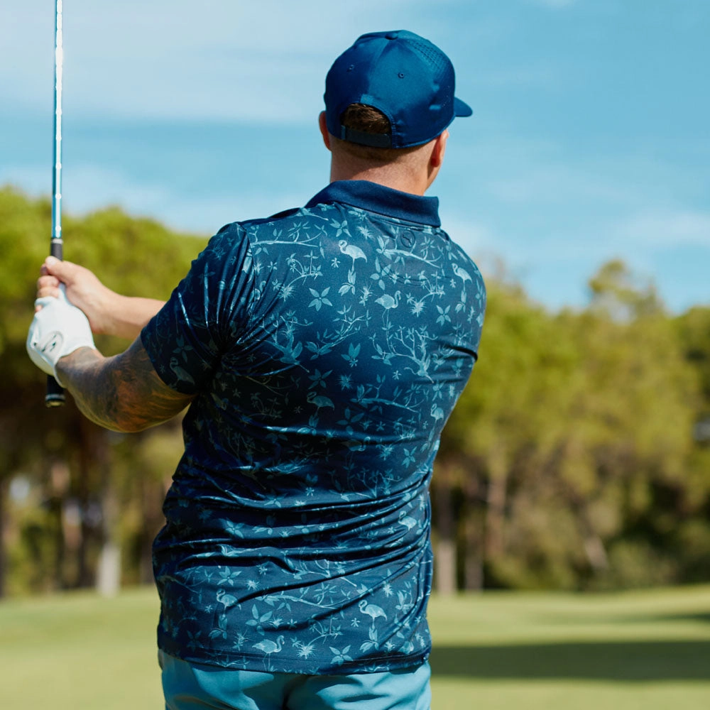 Puma MATTR Lagoon Polo Shirt - Navy Blazer/Evening Sky Versatile Wardrobe Piece Sublimation Resistant Fabric