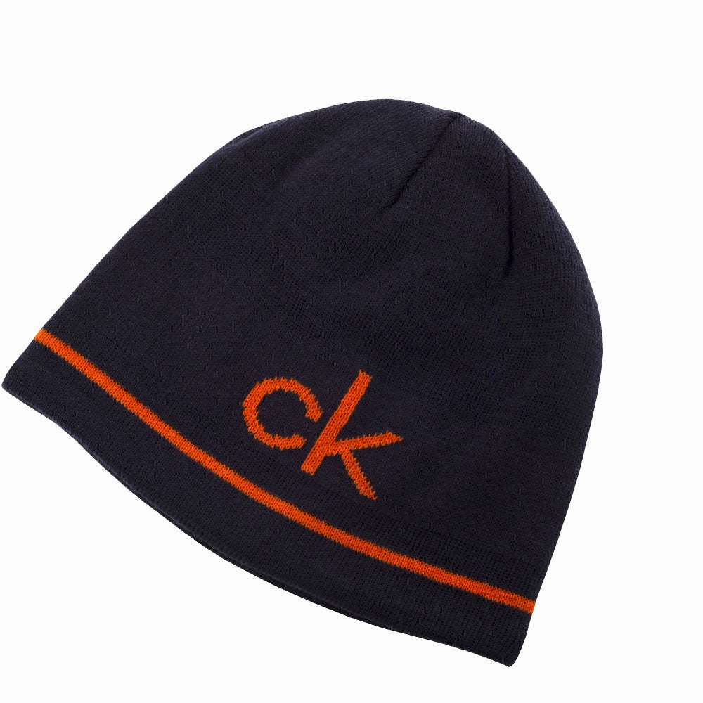 Heavyweight Protection Calvin Klein React Reversible Beanie - Navy/Blaze