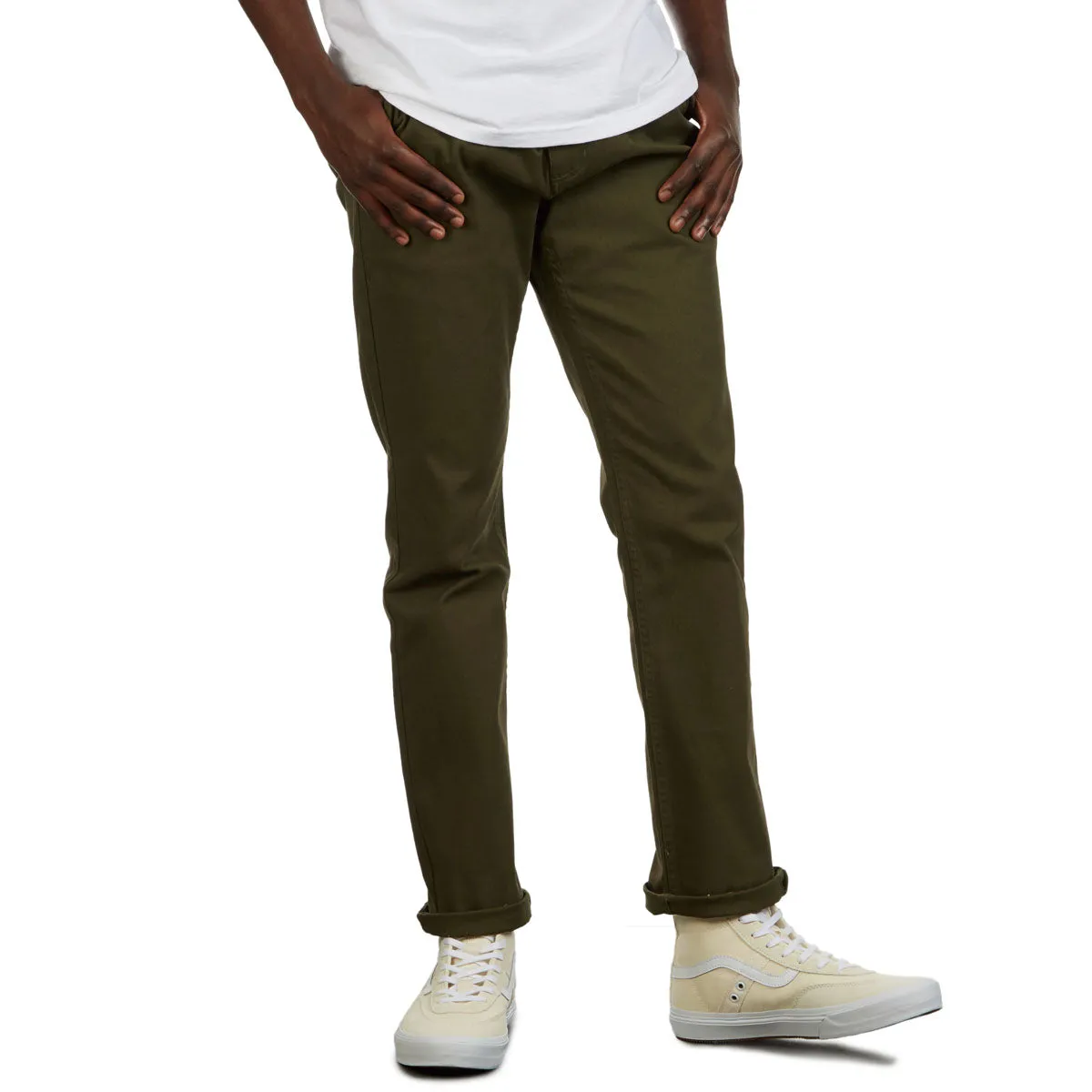 CCS Straight Stretch Chino Pants - Olive Relaxed fit wear Layered Protection