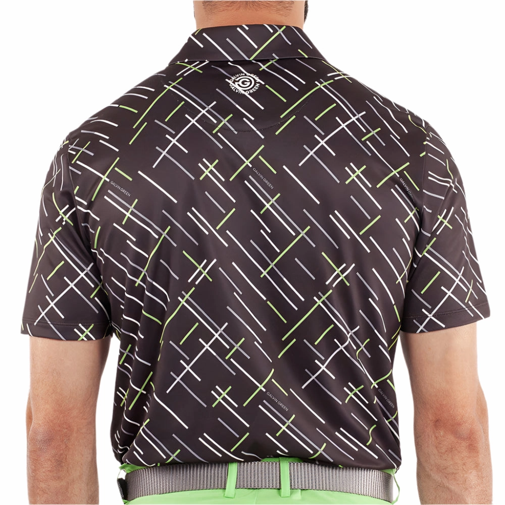 Galvin Green Mathias Polo Shirt - Black/Fresh Green Stylish