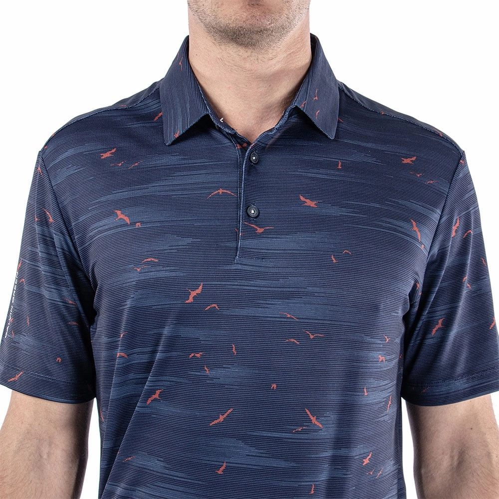 Galvin Green Marin Ventil8  Polo Shirt - Navy/Orange Trendy popularity Low Impact Processing