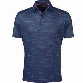 Easy Care Fabric Galvin Green Marin Ventil8  Polo Shirt - Navy/Orange