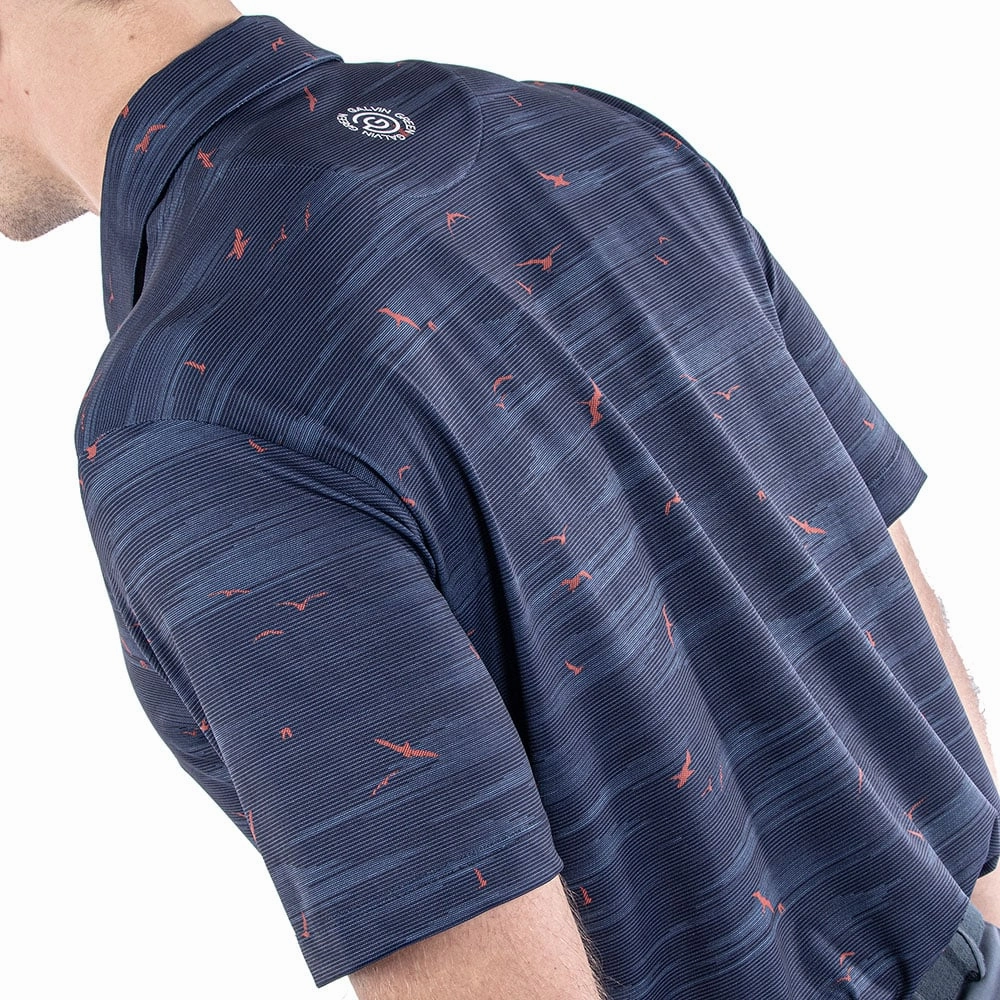 Breathable apparel UltraLightweight Galvin Green Marin Ventil8  Polo Shirt - Navy/Orange