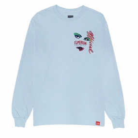 Versatile Comfort Style Complementary Colors Chocolate Art Official Long Sleeve T-Shirt - Powder Blue