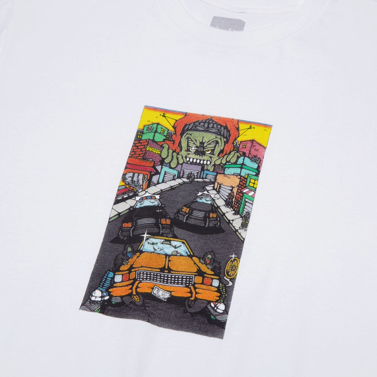 Day-to-Night Look All-day style Chocolate Fiend Street T-Shirt - White
