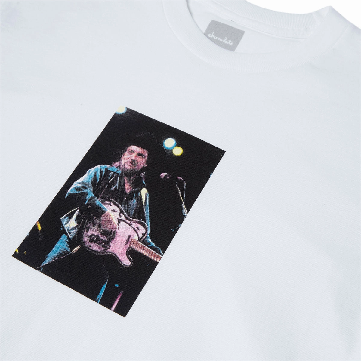 Vibrant Prints Drop Shoulder Design Chocolate x Waylon Live T-Shirt - White