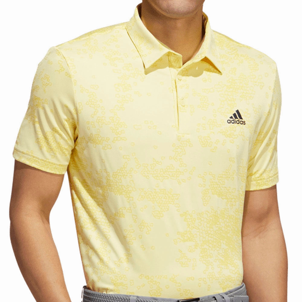 adidas Jacquard Polo Shirt - Almost Yellow/Impact Yellow Soft Texture Scoop neck femininity
