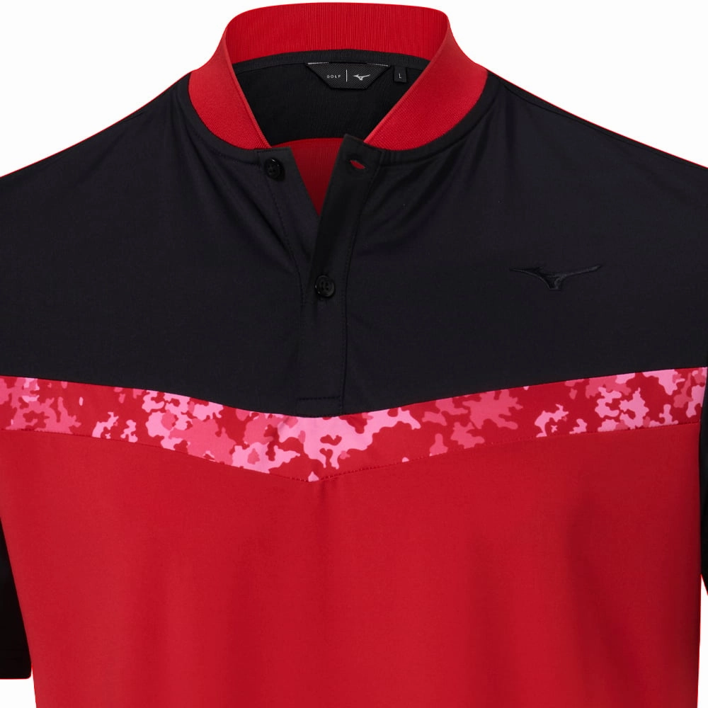 Chill Design Mizuno Floral GC Polo Shirt - Red