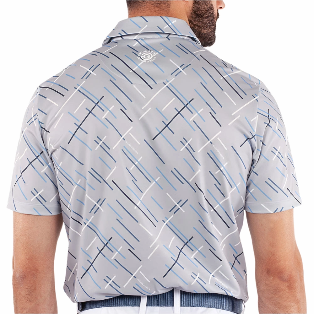 Versatile Fashion Lightweight Design Galvin Green Mathias Polo Shirt - Cool Grey/Navy