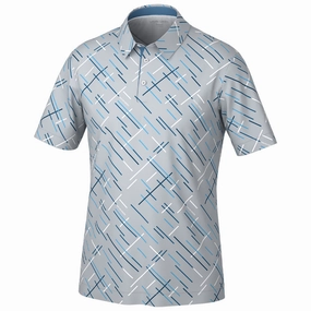 Galvin Green Mathias Polo Shirt - Cool Grey/Navy Relaxed fit style Printed uniqueness
