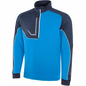 Galvin Green Daxton 1/2 Zip Insula Pullover - Blue/Navy/White Modern Bold