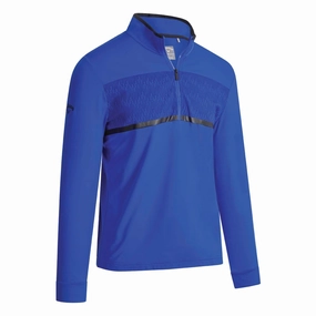 Callaway Pieced Printed 1/4 Zip Pullover - Egyptian Blue Fresh Sporty Seasonal Collection