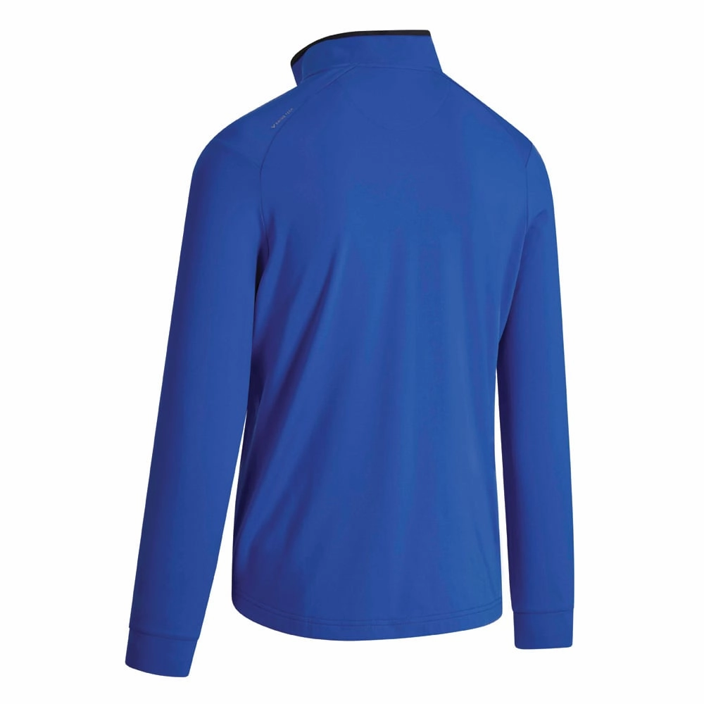 Comfy Outerwear Callaway Pieced Printed 1/4 Zip Pullover - Egyptian Blue
