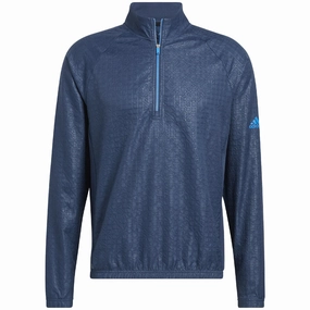 Cold-Weather Wear adidas Deboss 1/4 Zip Sweatshirt - Crew Navy