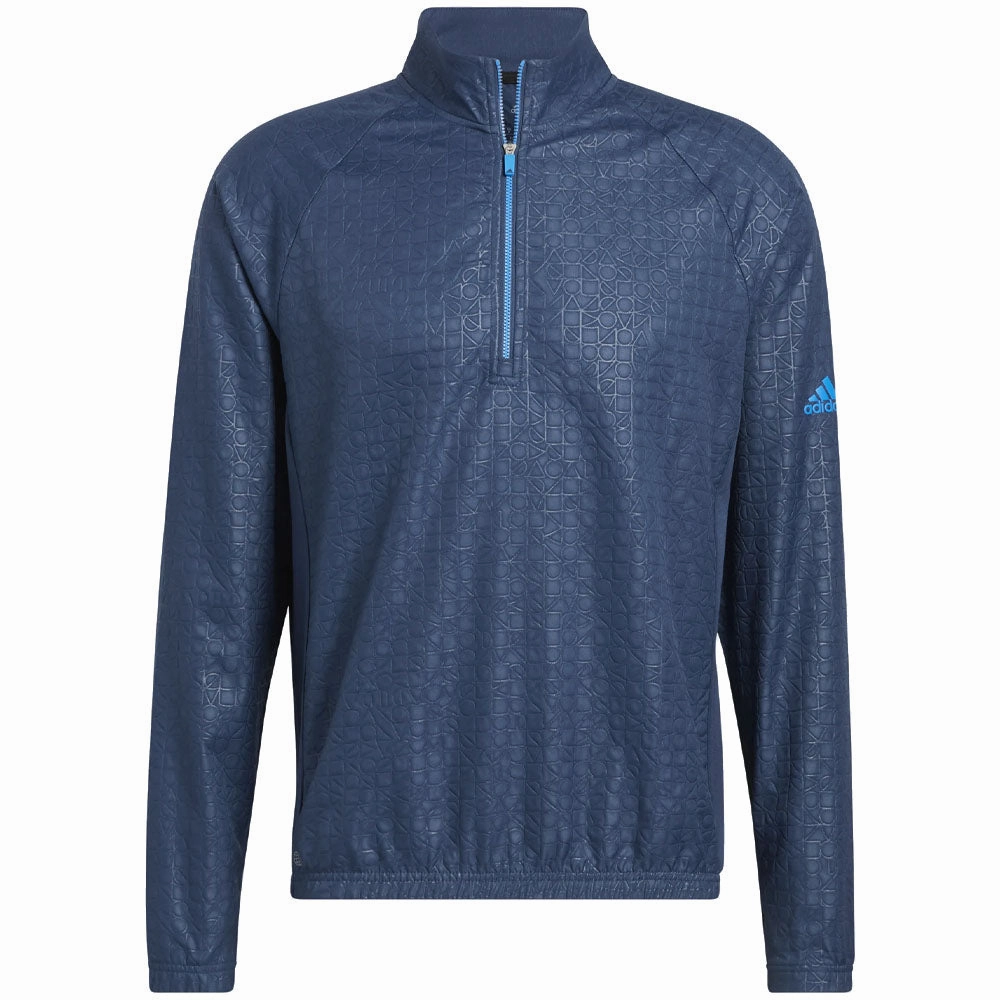 adidas Deboss 1/4 Zip Sweatshirt - Crew Navy Weekend Fit