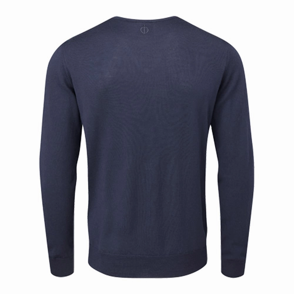 product keychain convenience product sustainable future Oscar Jacobson Weston V-Neck Merino Sweater - Navy