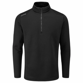 Comfort Essentials Cozy And Warm Ping Mellor 1/2 Zip Sweater - Black
