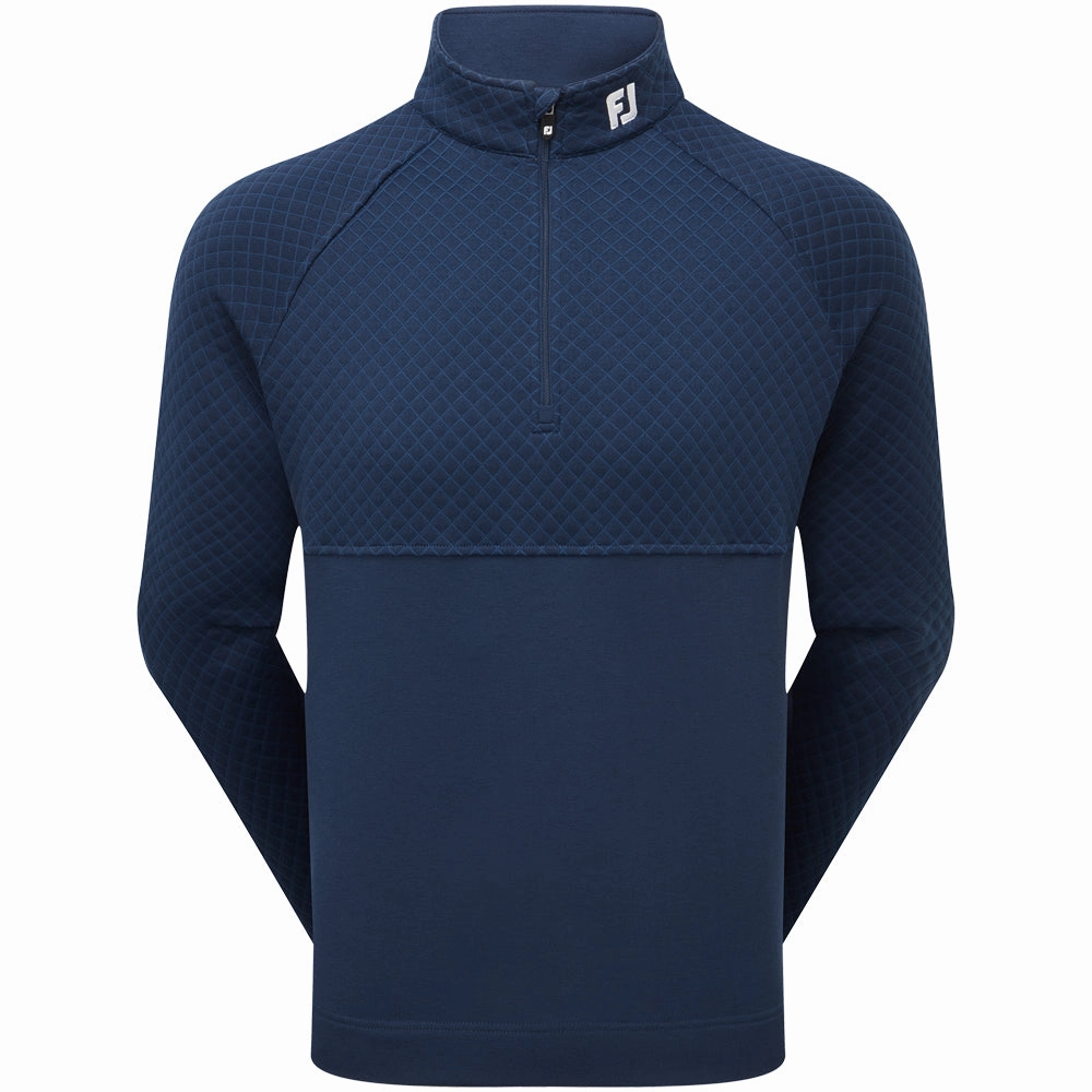 FootJoy Jacquard Thermal 1/4 Zip Chillout - Navy Fresh Chic