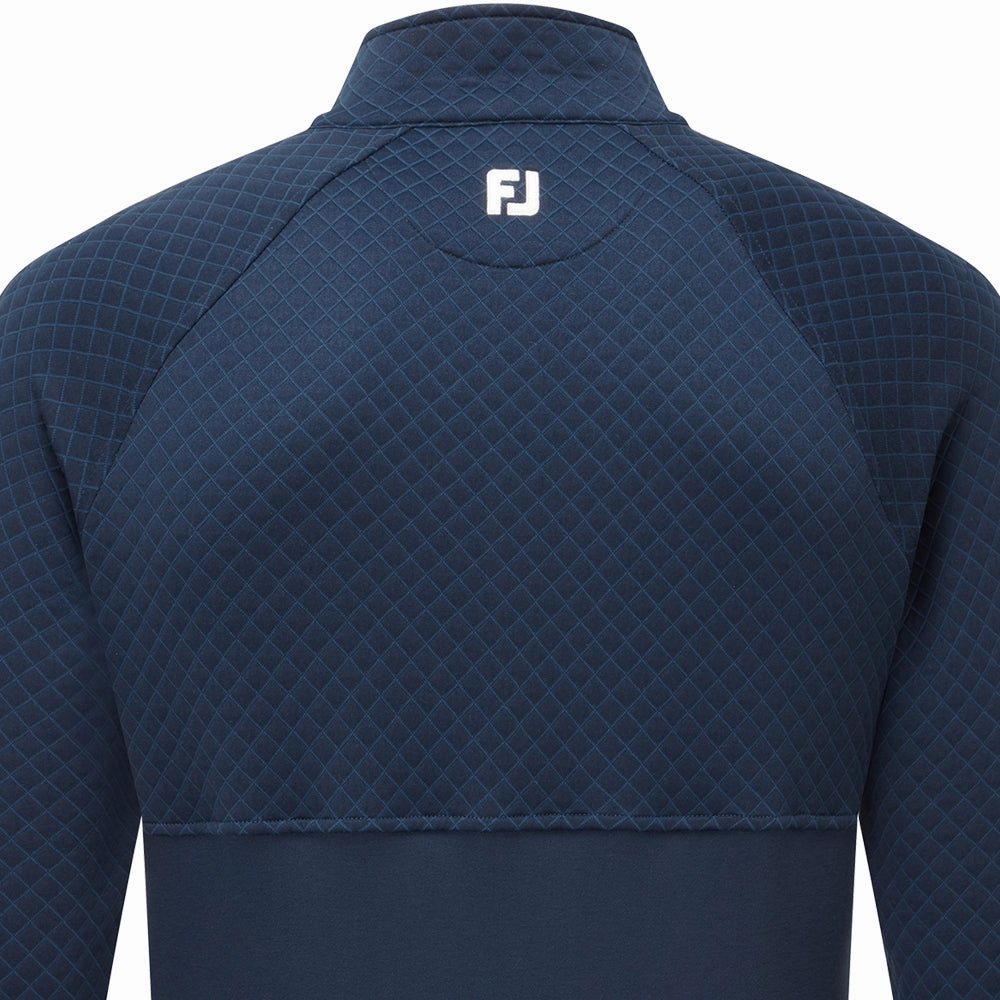 FootJoy Jacquard Thermal 1/4 Zip Chillout - Navy Cool Weather